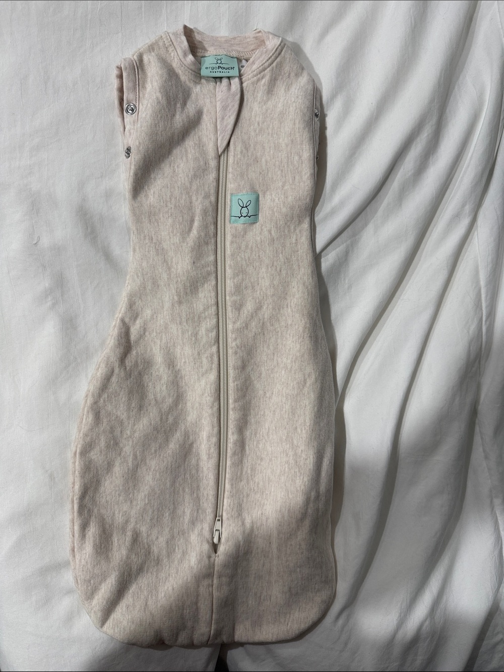 ergoPouch Baby Sleep Sack in Light Beige - Cozy Zippered Swaddle